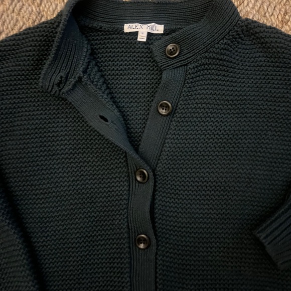 Alex Mill Nico chunky knit cardigan in green. Size small. EUC. - Picture 9 of 11